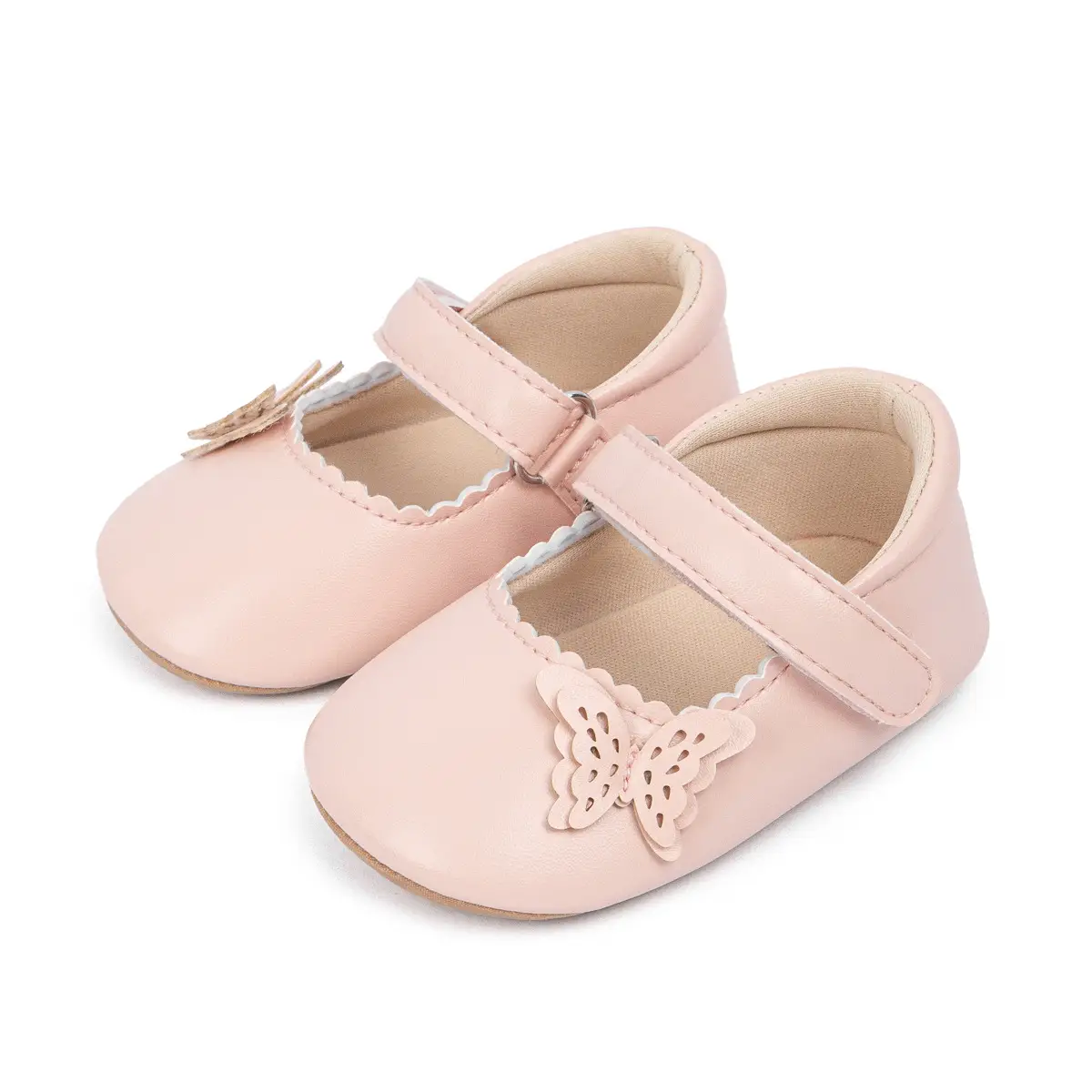 Pink Butterfly Lace Baby Shoes for Toddler Wear