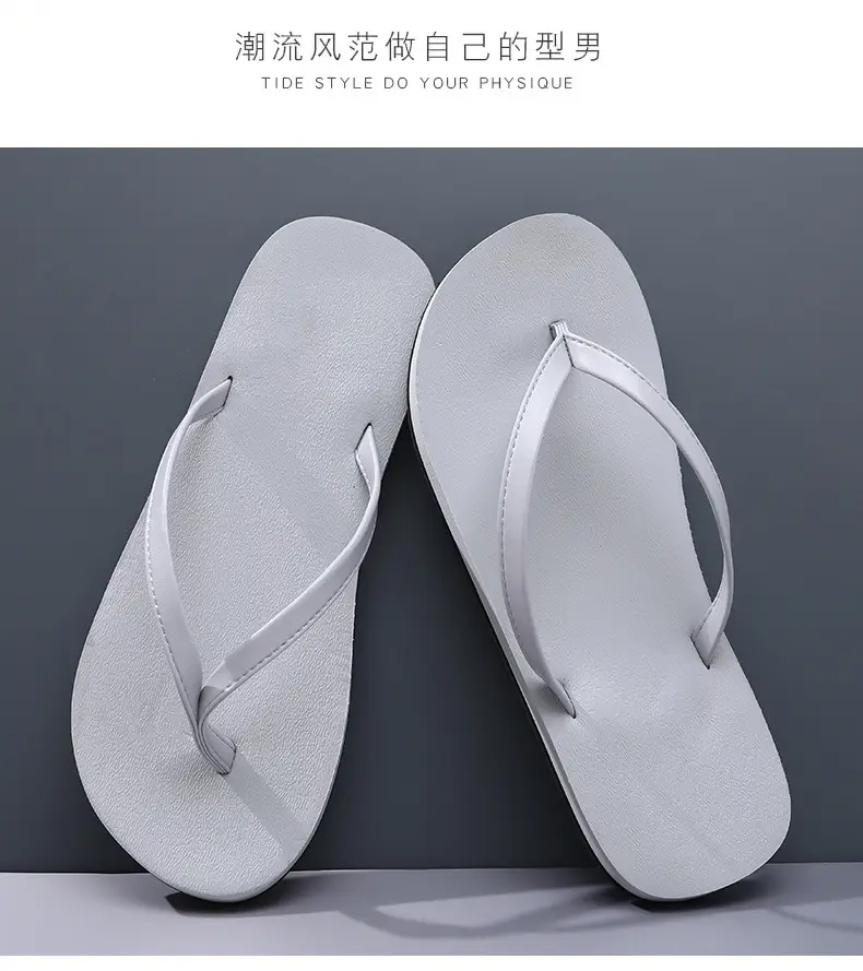 2024 New Men's Flip Flops Fashionable Outer Wear Rubber Non-slip Distinctive Fashion Pinch Beach Summer Slippers for Men — feature 18
