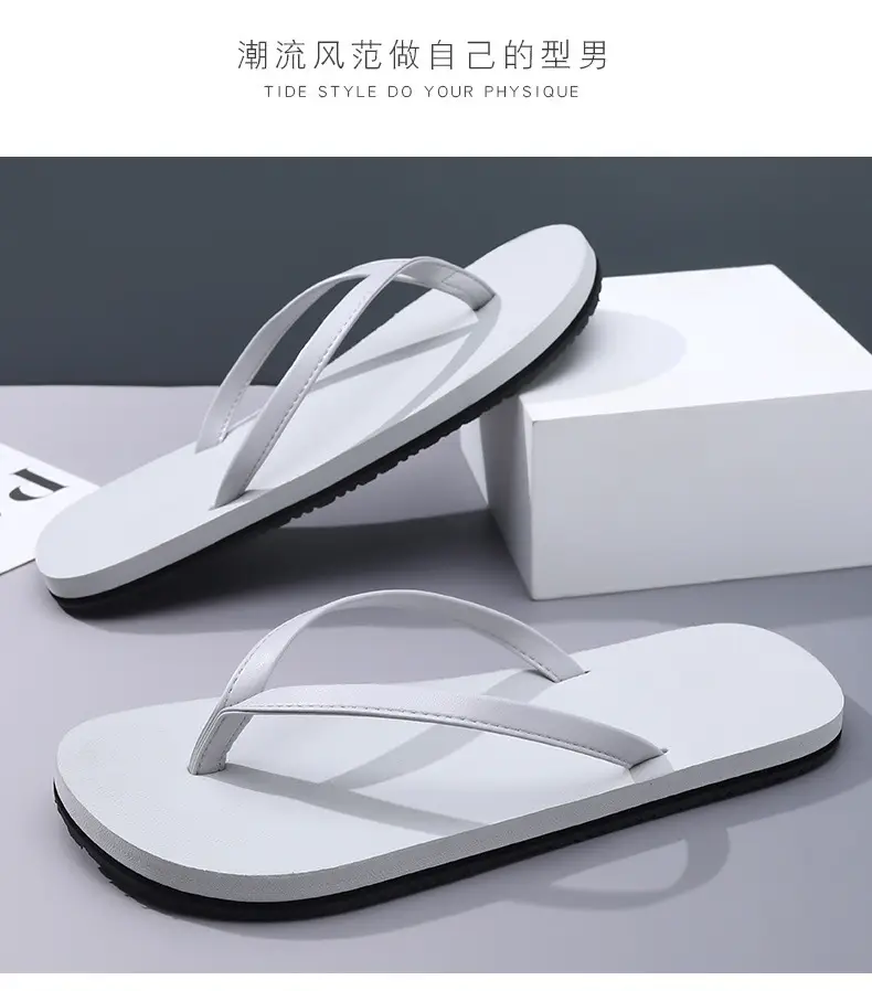 2024 New Men's Flip Flops Fashionable Outer Wear Rubber Non-slip Distinctive Fashion Pinch Beach Summer Slippers for Men — feature 19