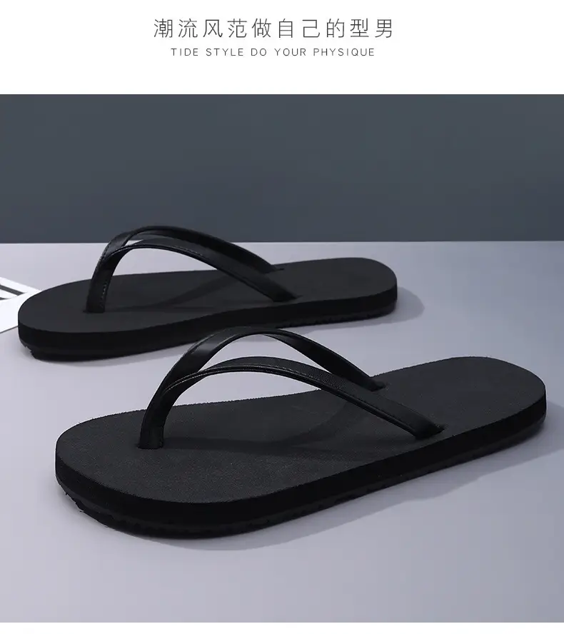 2024 New Men's Flip Flops Fashionable Outer Wear Rubber Non-slip Distinctive Fashion Pinch Beach Summer Slippers for Men — feature 20