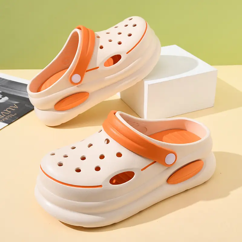 Hole shoes men's summer wear deodorant non-slip Baotou sandals and slippers soft bottom excrement beach shoes a generation of hair - Image 7