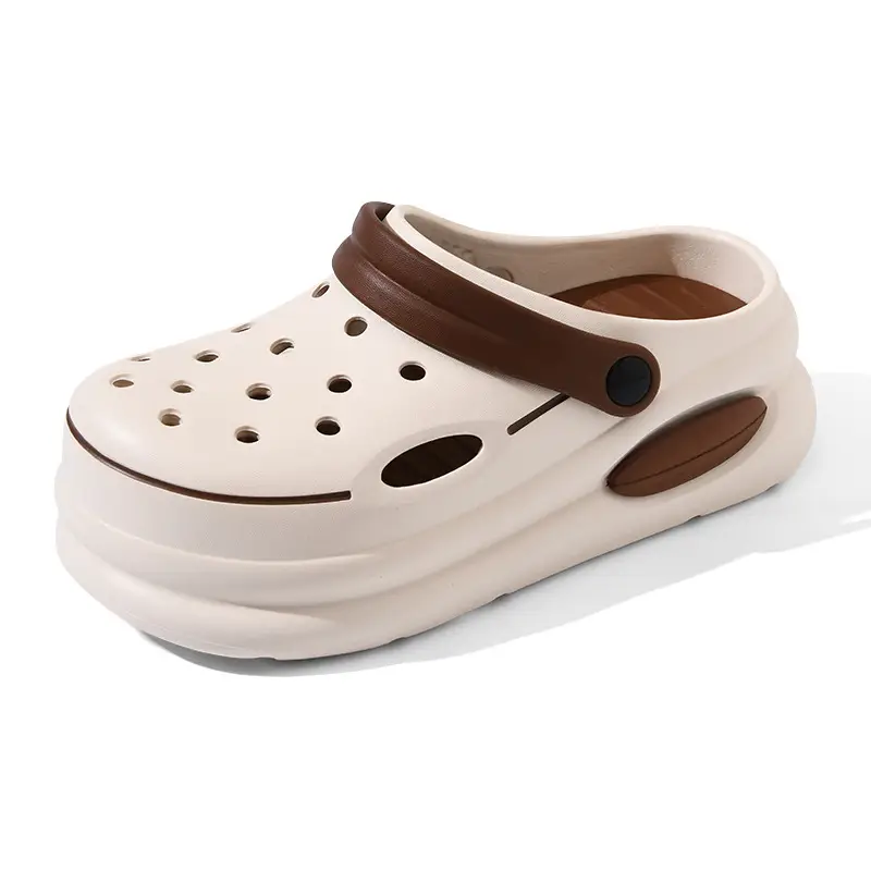 Hole shoes men's summer wear deodorant non-slip Baotou sandals and slippers soft bottom excrement beach shoes a generation of hair - Image 9