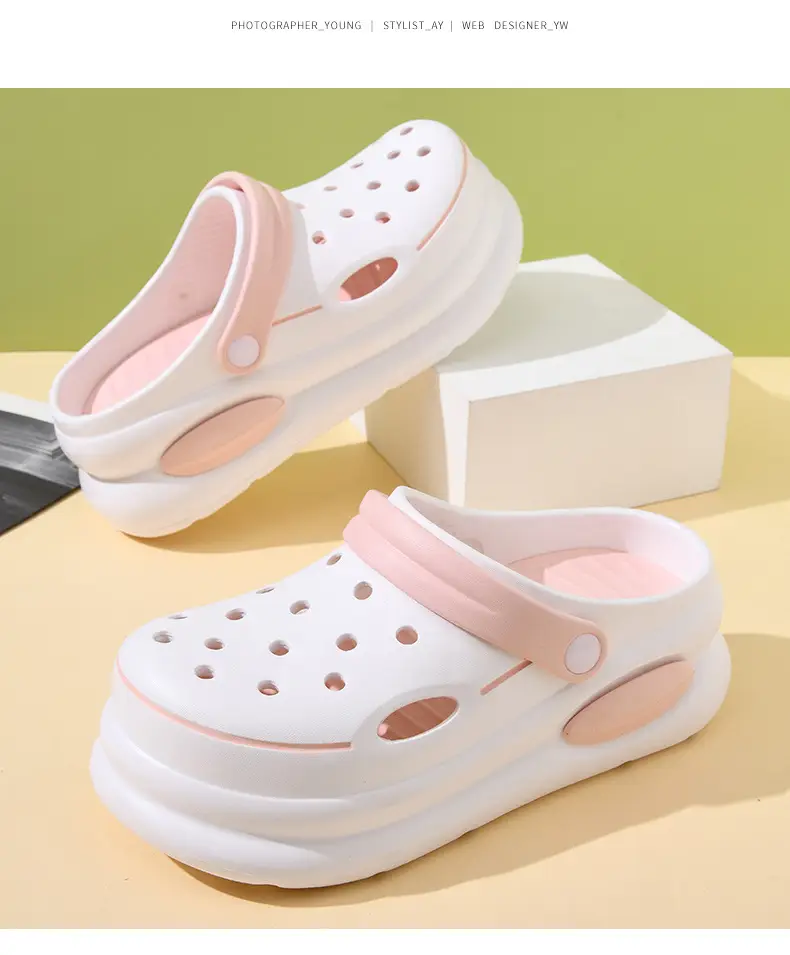 Hole shoes men's summer wear deodorant non-slip Baotou sandals and slippers soft bottom excrement beach shoes a generation of hair — feature 10