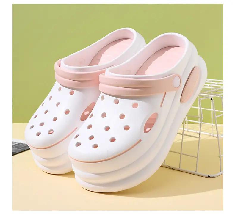 Hole shoes men's summer wear deodorant non-slip Baotou sandals and slippers soft bottom excrement beach shoes a generation of hair — feature 9