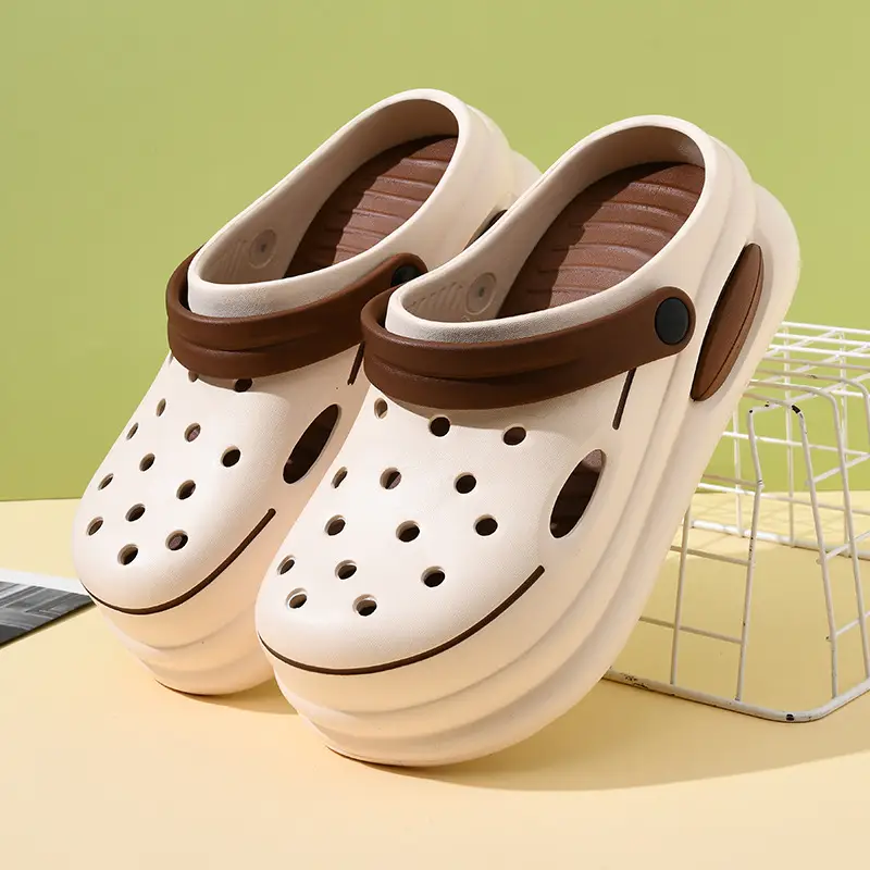 Hole shoes men's summer wear deodorant non-slip Baotou sandals and slippers soft bottom excrement beach shoes a generation of hair - Image 4