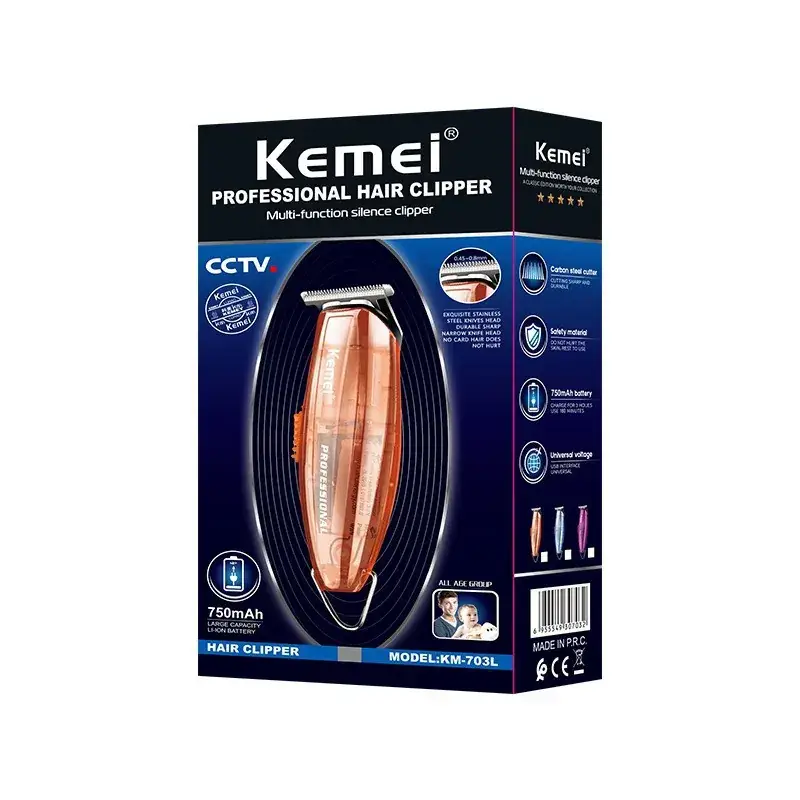 Electric Hair Clipper KM-703L Color Transparent - Image 8