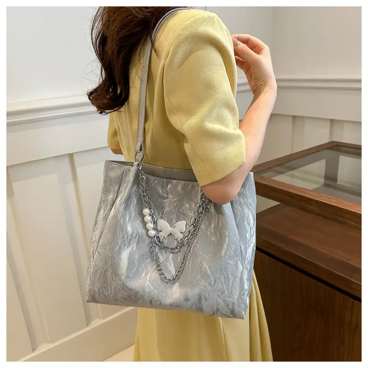 Women's Light Blue Western Style Large Tote Bag — feature 13