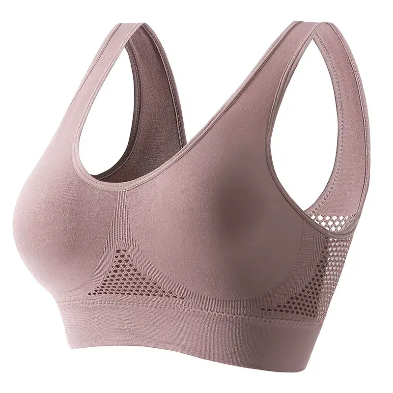 Women's Blue Push Up Yoga Vest with Cushion - Image 17