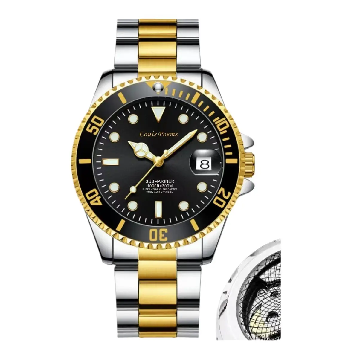 Full Power Gold Stainless Steel Watch for Men - Image 6