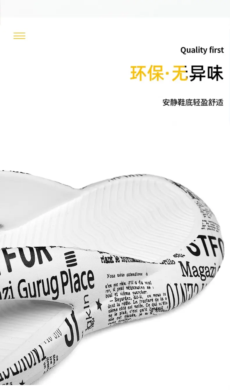 2025 Men Blue Printed Flip Flops Summer Sandals — feature 6