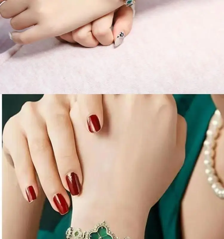 Green Gemstone Four-Leaf Clover Bracelet for Women — feature 11
