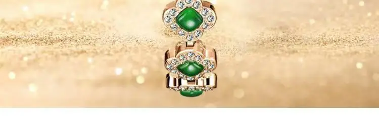 Green Gemstone Four-Leaf Clover Bracelet for Women — feature 13