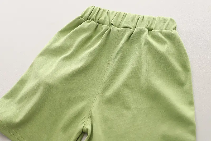 Boys Green White Crewneck Shorts Suit 2024 โ feature 15