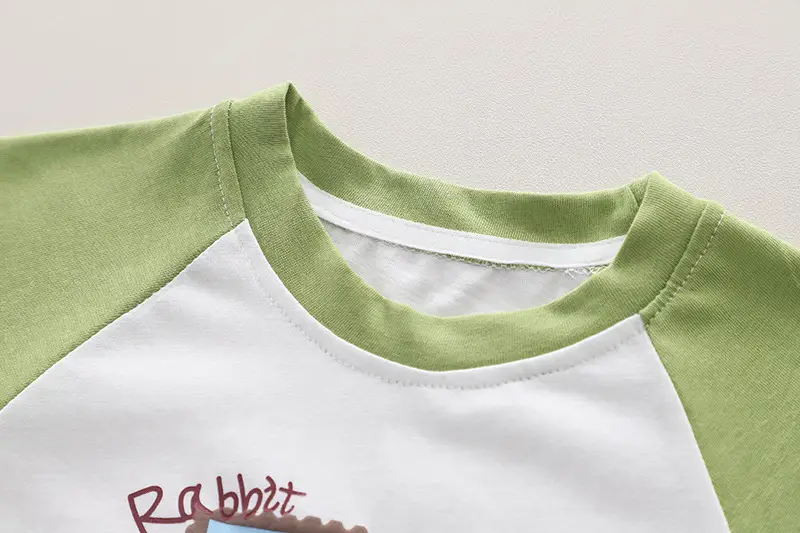 Boys Green White Crewneck Shorts Suit 2024 โ feature 6