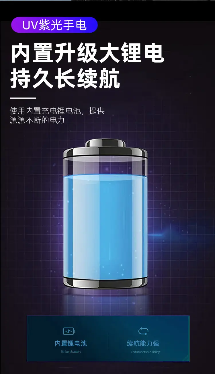 Violet UV Flashlight for Anti-Counterfeiting Detection β feature 17