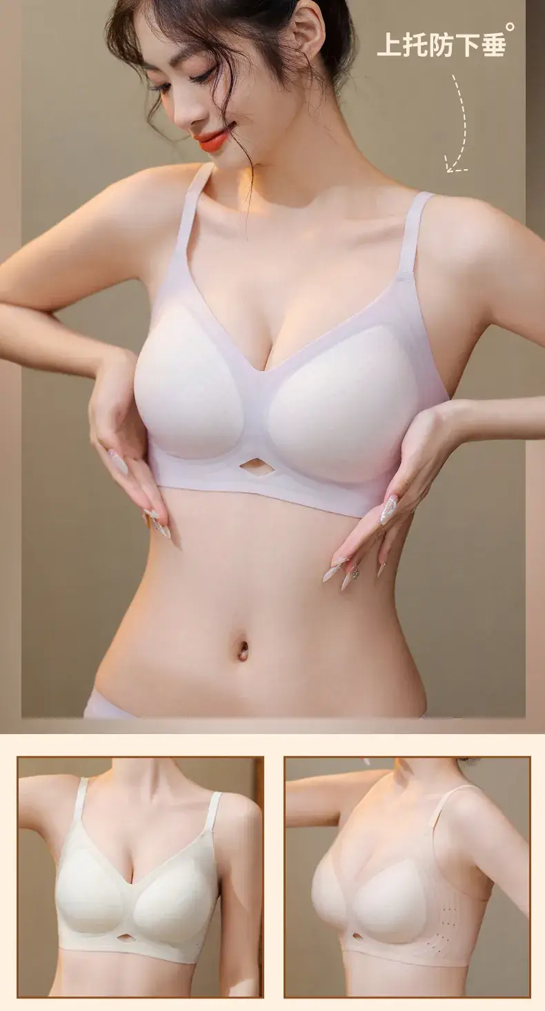 Ultra-Thin Jelly Glue Underwear Women's Breathable Push-Up Bra — feature 10