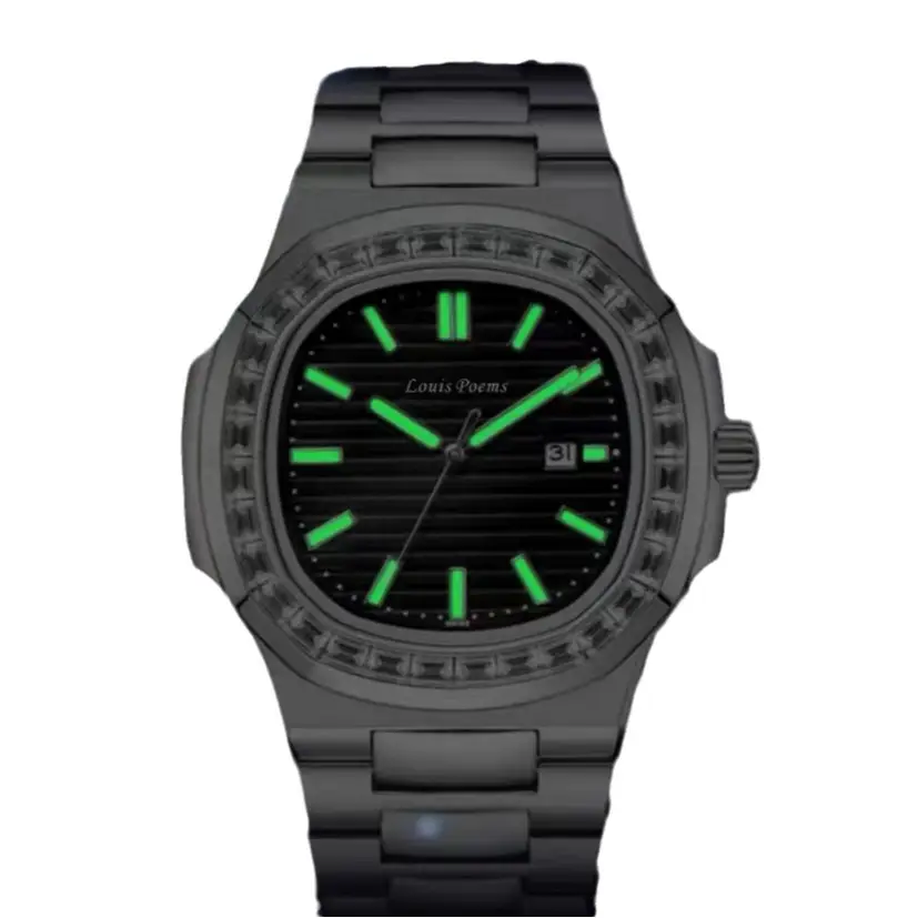 Men's Nautilus Style Quartz Watch with Flywheel Movement - Image 6