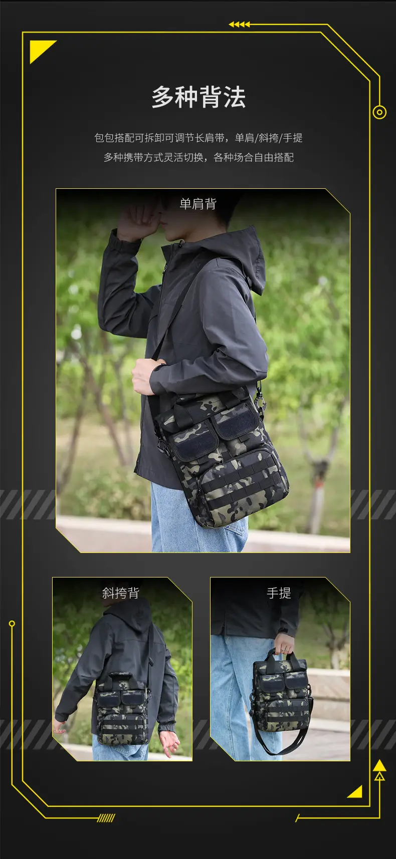 Camouflage Multi-Purpose Backpack for Men — feature 12