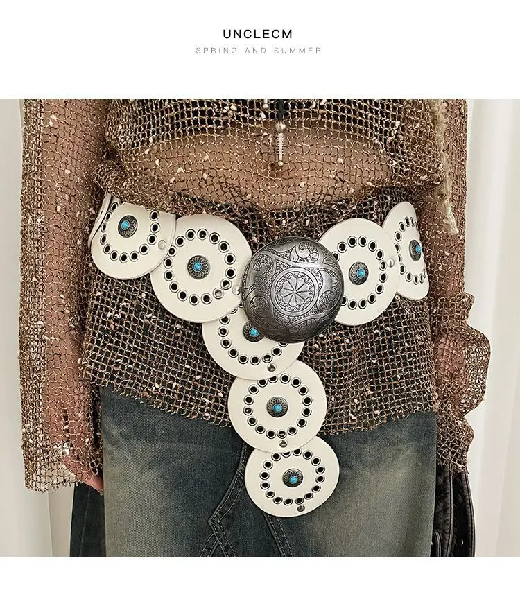 Bohemian Disc Gem Belt Women's Dress Design — feature 1