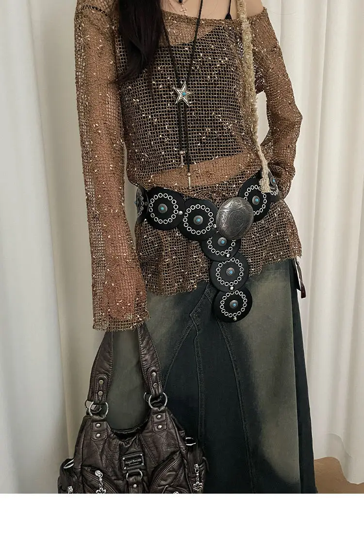 Bohemian Disc Gem Belt Women's Dress Design — feature 10