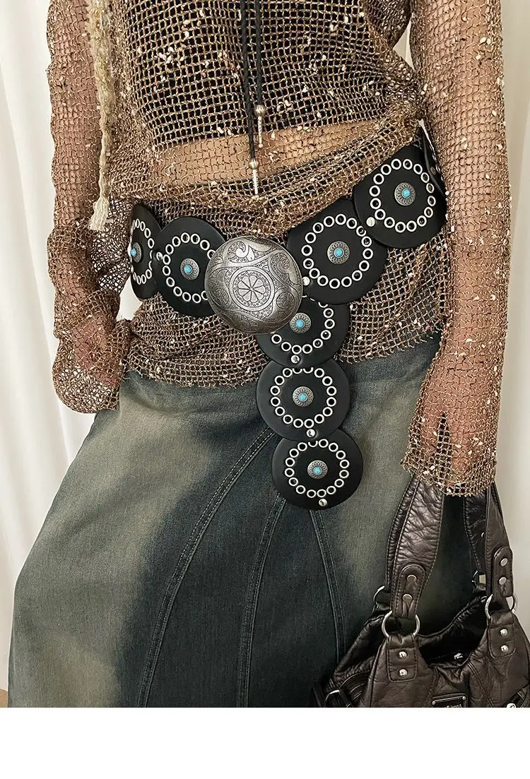 Bohemian Disc Gem Belt Women's Dress Design — feature 7