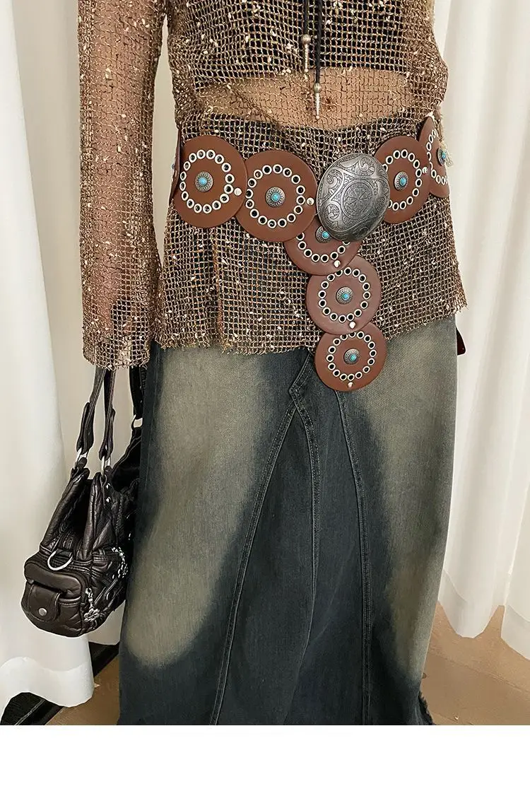 Bohemian Disc Gem Belt Women's Dress Design — feature 8