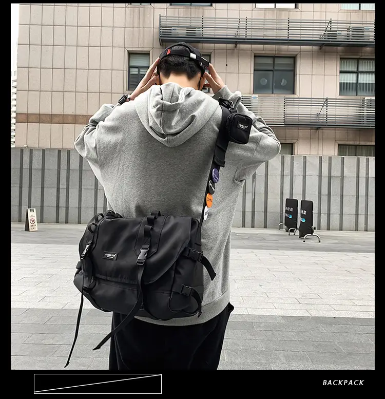 Men's Japanese Style Crossbody Bag Large Capacity Messenger Bag — feature 10