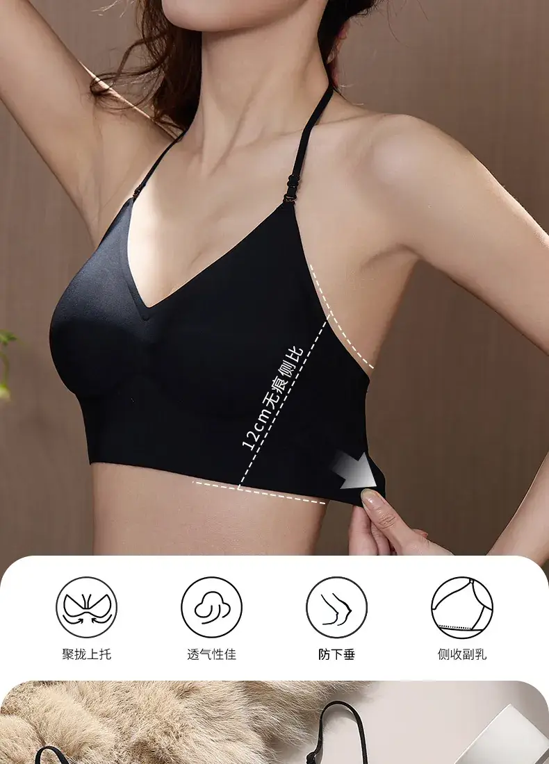 Black U-Back Thin Sling Underwear Women — feature 16