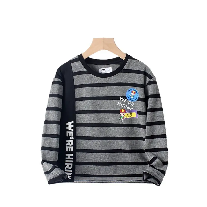 Children's Striped Long Sleeve T-Shirt Medium Large - Image 8