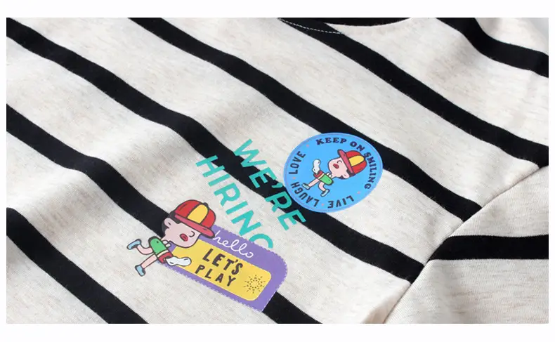 Children's Striped Long Sleeve T-Shirt Medium Large — feature 42