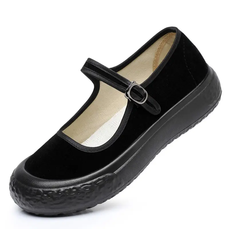 Old Beijing Cloth Shoes Women's Thick-Soled Work Shoes Lightweight Soft-Soled Work Black Cloth Shoes Hotel Etiquette Dance Shoes Mother's Shoes - Image 6