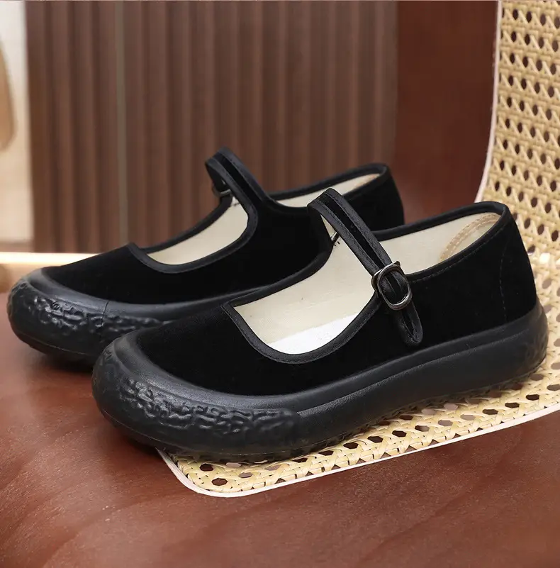 Old Beijing Cloth Shoes Women's Thick-Soled Work Shoes Lightweight Soft-Soled Work Black Cloth Shoes Hotel Etiquette Dance Shoes Mother's Shoes — feature 19