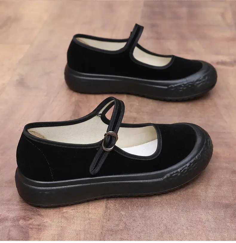 Old Beijing Cloth Shoes Women's Thick-Soled Work Shoes Lightweight Soft-Soled Work Black Cloth Shoes Hotel Etiquette Dance Shoes Mother's Shoes — feature 21