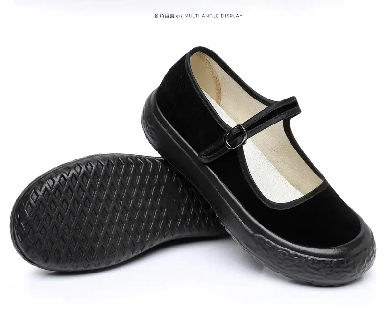 Old Beijing Cloth Shoes Women's Thick-Soled Work Shoes Lightweight Soft-Soled Work Black Cloth Shoes Hotel Etiquette Dance Shoes Mother's Shoes — feature 25