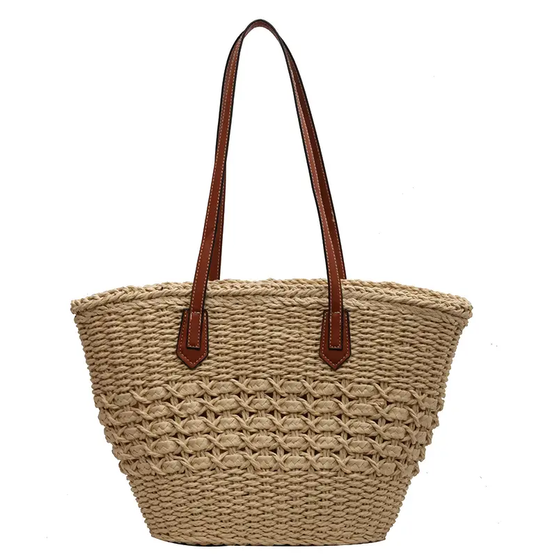 Women Woven Straw Bag Large Capacity Summer Beach Tote