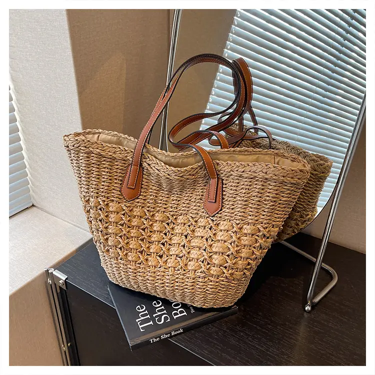 Women Woven Straw Bag Large Capacity Summer Beach Tote — feature 10