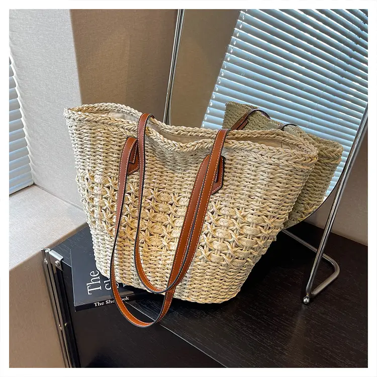 Women Woven Straw Bag Large Capacity Summer Beach Tote — feature 8