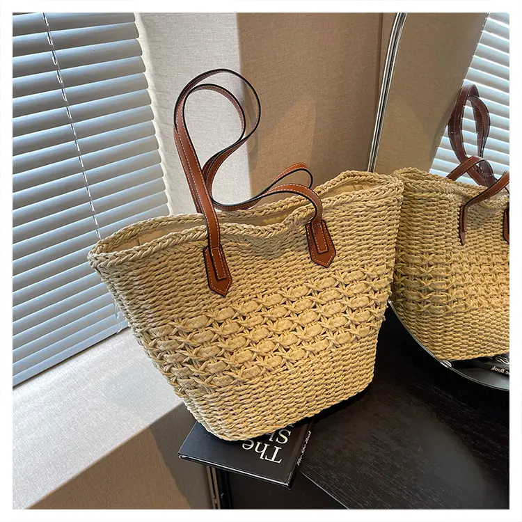 Women Woven Straw Bag Large Capacity Summer Beach Tote — feature 9