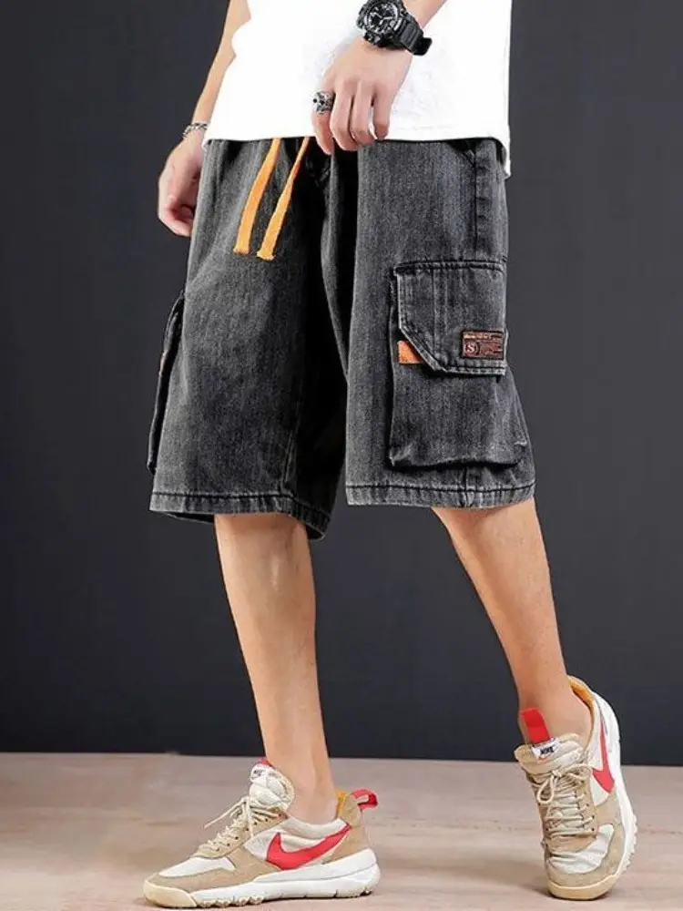 Japanese Style Denim Shorts for Men Casual 5-Piece - Image 5