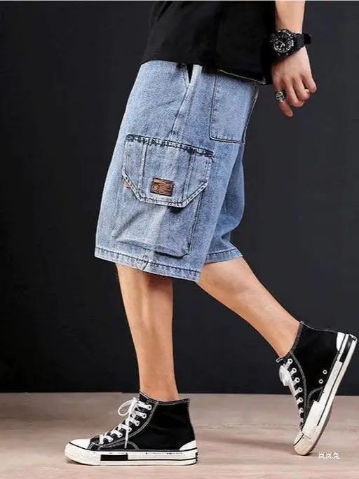 Japanese Style Denim Shorts for Men Casual 5-Piece - Image 6