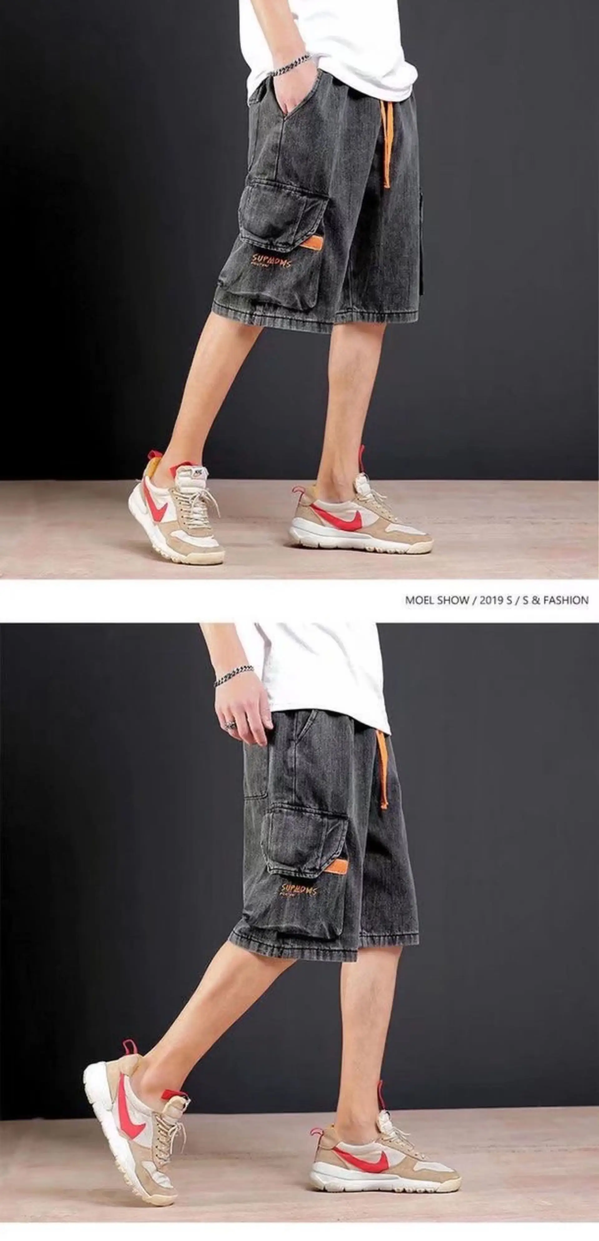 Japanese Style Denim Shorts for Men Casual 5-Piece — feature 11