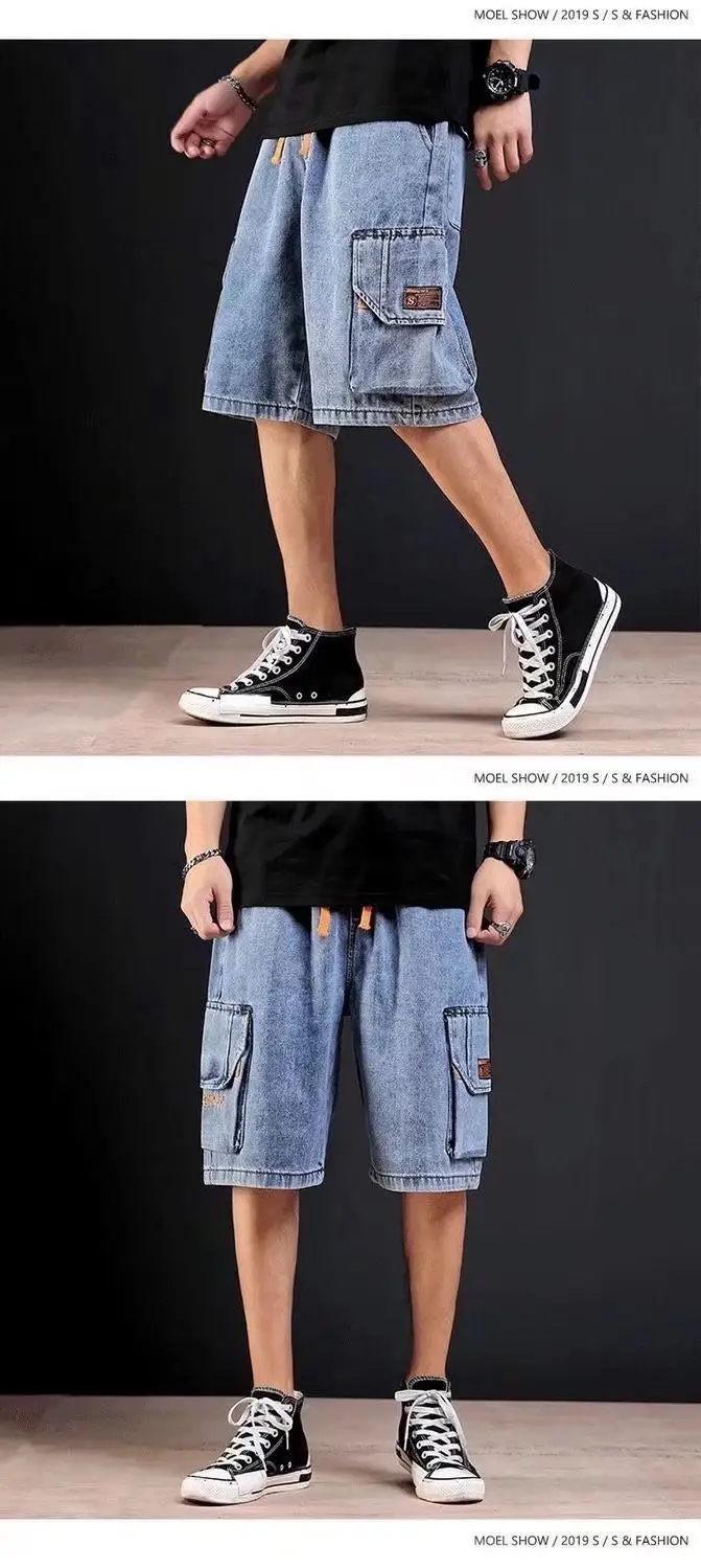 Japanese Style Denim Shorts for Men Casual 5-Piece — feature 9