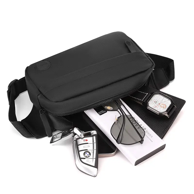 Men's Crossbody Bag Contrasting Color Outdoor Casual High-End Waist Bag - Image 8