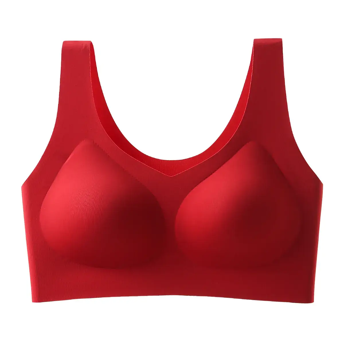 Traceless Plus Size Fixed Cup Underwear Red - Image 7
