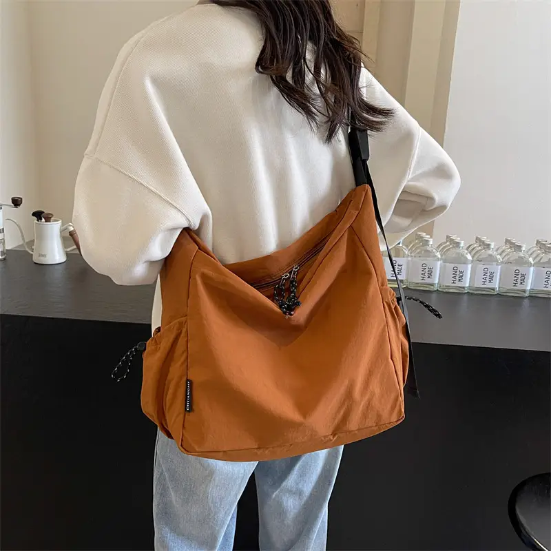 Trendy Crossbody Bag Women's Large Capacity Tan