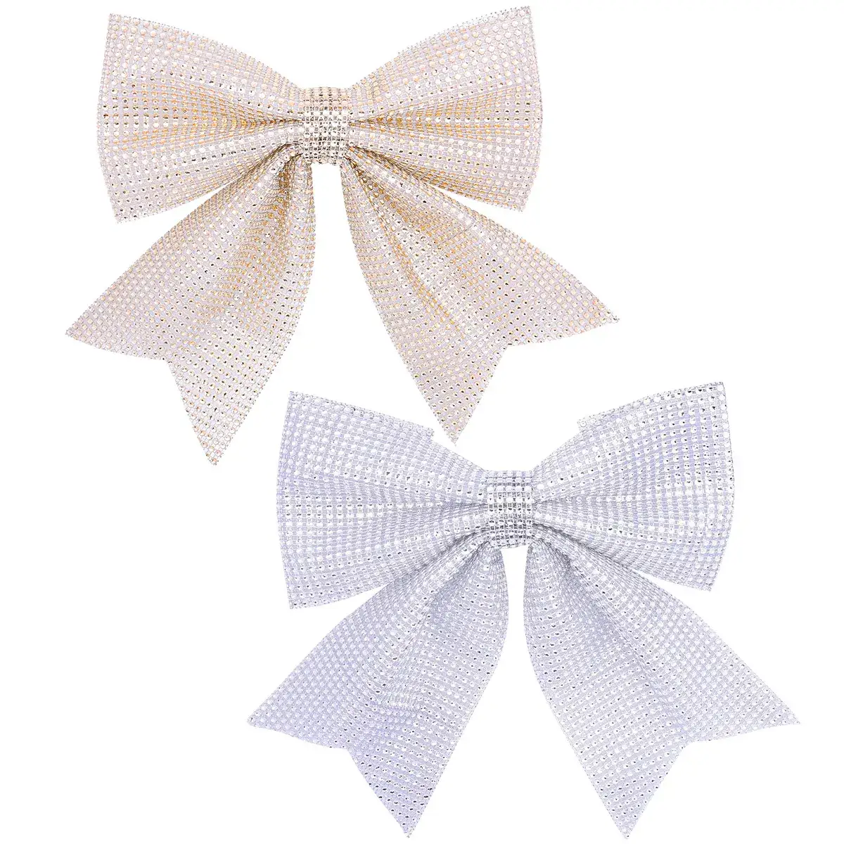 Silver Sparkly Bow Pendant for Christmas Tree Decoration - Image 9