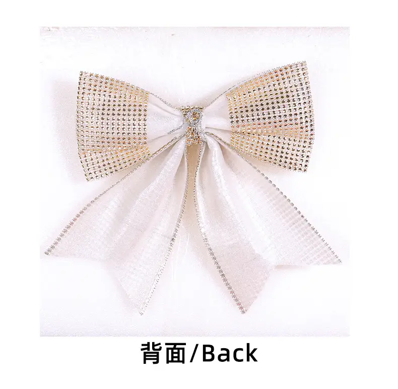 Silver Sparkly Bow Pendant for Christmas Tree Decoration — feature 13