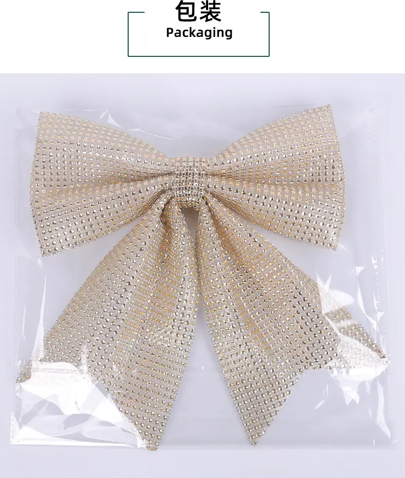 Silver Sparkly Bow Pendant for Christmas Tree Decoration — feature 17