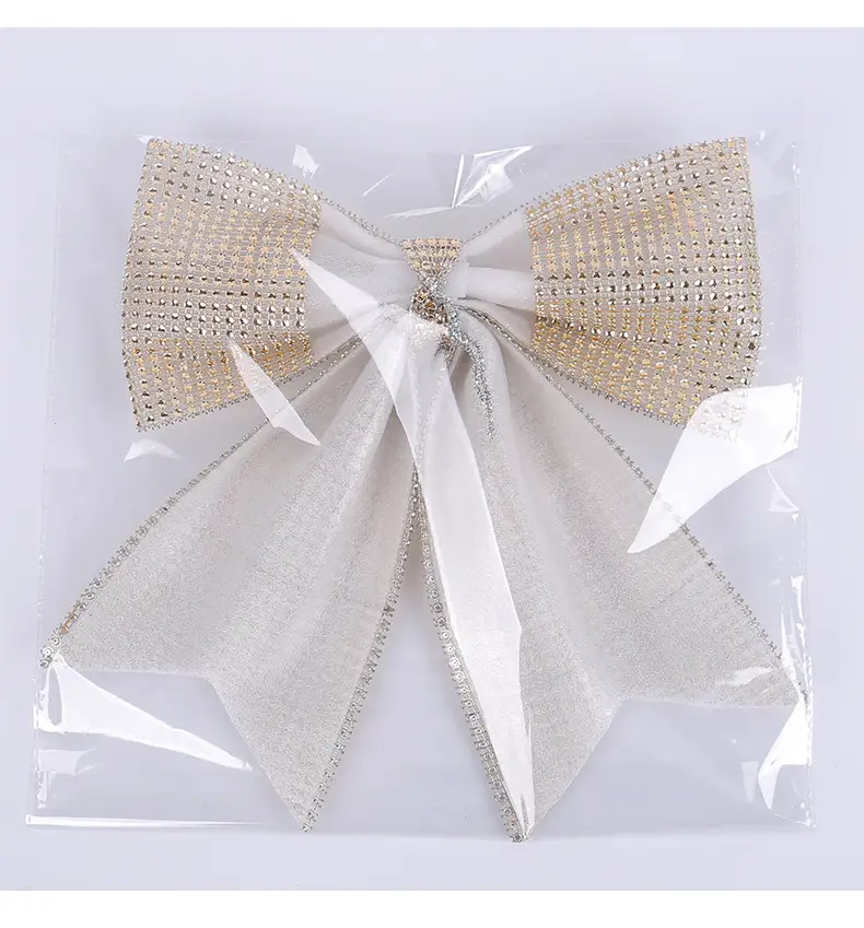 Silver Sparkly Bow Pendant for Christmas Tree Decoration — feature 18