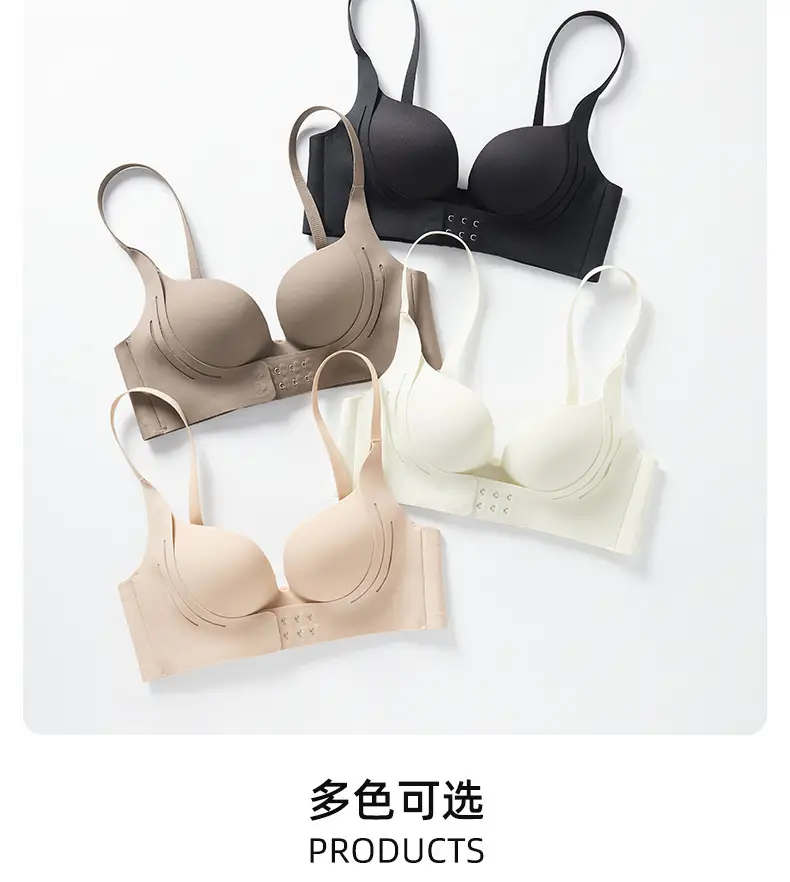 Women's Red Push Up Bra No Steel Ring Summer Thin — feature 23